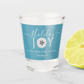 Nautical Dusty Joy Sand dollar 3 FotoKerstmis Shot Glas (Voorkant)