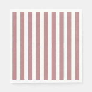 Nautical Dusty Pink & White Striped Servet