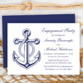 Nautical Engagement Party Marine Blauw Anker Bruil Kaart