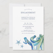 Nautical Engagement Party Uitnodigingen Blauwe Oct (Voorkant)