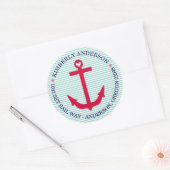 Nautical Envelope Seals - Ankers wegen! Ronde Sticker (Envelop)