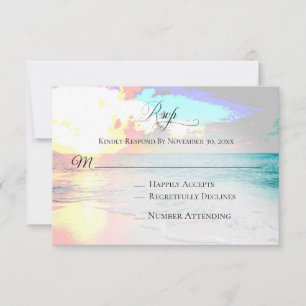 *~* Nautical Exotic Ocean - Beach Wedding RSVP