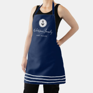Nautical Family Lake House All-Over Print Apron Schort