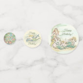 Nautical  Fantasy Mermaids Birthday Party Confetti (Achterkanten)