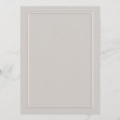 Nautical Faux Embossed Blue Modern Classic Wedding Menu (Achterkant)