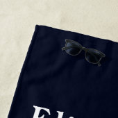 Nautical Faux Glitter Name Anchor Towel Strandlaken (In situ)