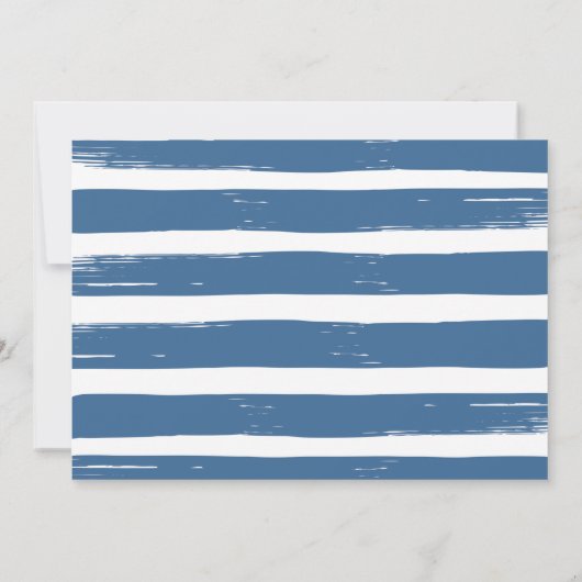 Nautical First Birthday Uitnodiging (Achterkant)