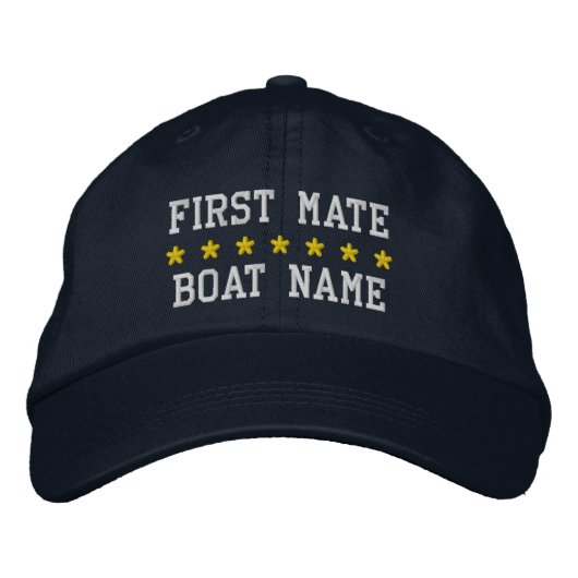 Nautical First Mate Your Boat Name Blue Pet (Voorkant)