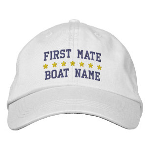 Nautical First Mate Your Boat Name White Pet