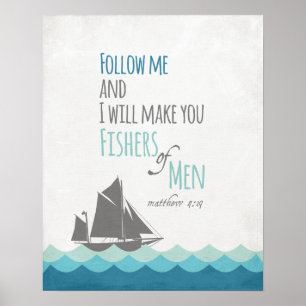 Nautical Fishers of Mannen Poster Art Decor Matthe
