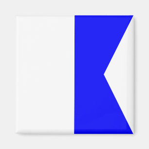 Nautical Flag Signal Letter A (Alfa) Magneet