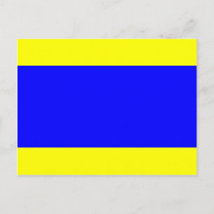 Nautical Flag Signal Letter D (Delta) Briefkaart