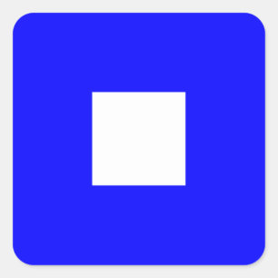 Nautical Flag Signal Letter P (Papa) Vierkante Sticker