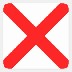 Nautical Flag Signal Letter V (Victor) Vierkante Sticker