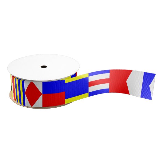 Nautical Flags Letters A (Alfa) - M (Mike) Grosgrain Lint (Spoel)