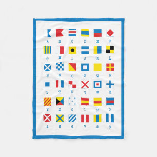 Nautical Flags Maritime Signals Baby Boy Fleece Deken