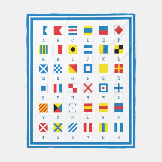 Nautical Flags Maritime Signals Fleece Blanket (Voorkant)