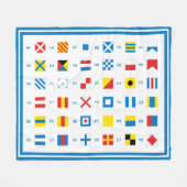 Nautical Flags Maritime Signals Fleece Blanket (Voorkant (Horizontaal))