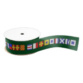 Nautical Flags Merry-kerstlint Grosgrain Lint (Spoel)