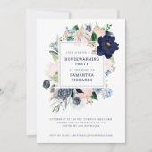 Nautical Floral Stripe | Partij voor de opwarming  Kaart (Voorkant)