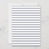 Nautical Floral Stripe | Partij voor de opwarming  Kaart (Achterkant)