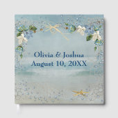 Nautical Flowers on Net Wedding Gastenboek (Voorkant)