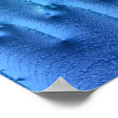 Nautical Fractal Wave Artsy Beach House Wall Poster (Hoek)