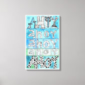 Nautical Fun Whimsical Letters Blue Canvas Afdruk (Voorkant)