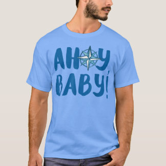 Nautical Gender Reopenbaart het Thema Ahoy Baby Fu T-shirt