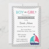 Nautical Gender Reopenbaart partijuitnodiging Neut Kaart (Voorkant)