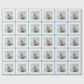 Nautical Gift Wrap Roll | Coastal Sailboat Wrappin Cadeaupapier (Vlak)