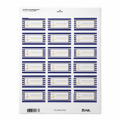  Nautical Gold Anchor, marine & Gold Wedding Etiket (Full Sheet)