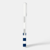 Nautical, Gold Anchor Navy Blue White Stripes Case-Mate iPhone Case (Achterkant / Rechts)