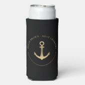 Nautical Gold Anchor Seltzer Koelbox (Seltzer Achterkant)