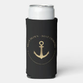 Nautical Gold Anchor Seltzer Koelbox (Seltzer Voorkant)