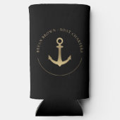 Nautical Gold Anchor Seltzer Koelbox (Achterkant)
