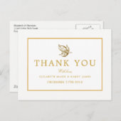  Nautical Gold Anchor Wedding Hartelijk dank Briefkaart (Voorkant / Achterkant)