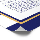  Nautical Gold Anchor Wedding Seating Chart Poster (Hoek)