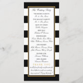 Nautical Gold Anchor, zwart & goudweddenschap Programma (Achterkant)