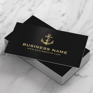Nautical Gold Boat Anker Professional Zwart Visitekaartje