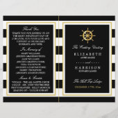 Nautical Gold Wheel, Black/Gold Weddenprogramma (Voorkant)