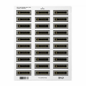  Nautical Gold Wheel, Black & Gold Weddenschap Etiket (Full Sheet)