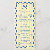Nautical Graduation Party Menu Card | Blue Coastal (Devant)