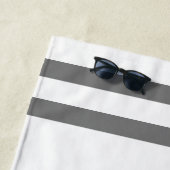 Nautical Grey and White Custom Boat Name Beach Strandlaken (In situ)