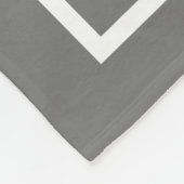 Nautical Grey & White Anchor & Achternaam Fleece Deken (Hoek)