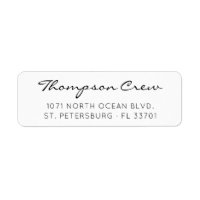 Nautical Handwrited Family Creming Name Address