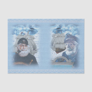 Nautical Harbour Design Serie 8 Tissuepapier