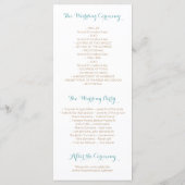 Nautical Heart Beach Programmes de mariage blanc (Dos)