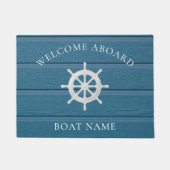Nautical Helm Welcome Aboard Deurmat (Voorkant)