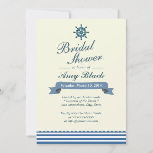 Nautical Helm Wheel Bridal Shower Invitations Kaart